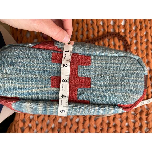 Western Embroidered Blue Red Shoulder Bag - Picture 9 of 11